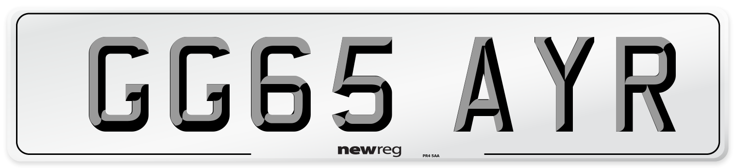 GG65 AYR Number Plate from New Reg